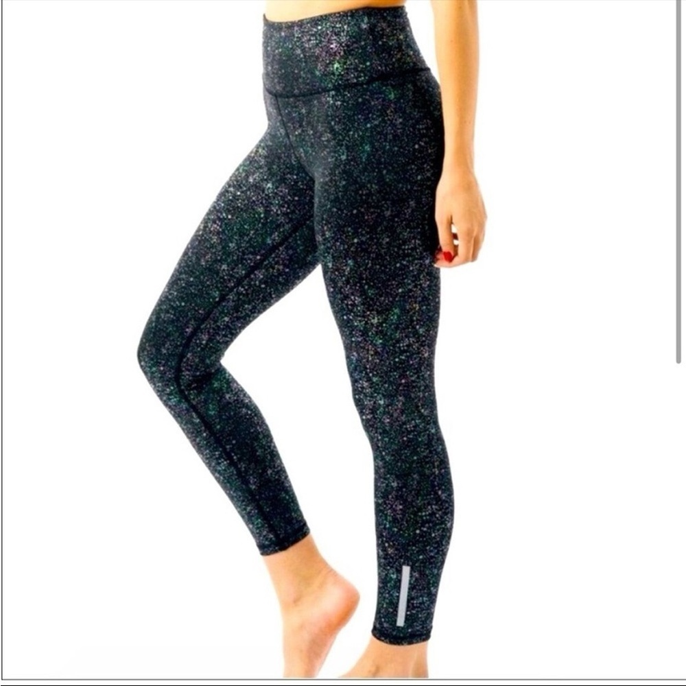 Zyia Active Reflective Mirage Black Light N Tight Leggings Size 2
